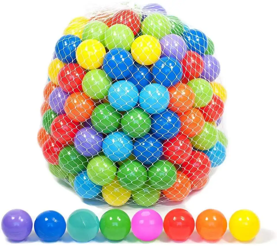 Fabricação Engrossar PE Colorido Barato Playground Ball Pit Balls Plástico Macio Anti-flexível Ocean Balls para piscina