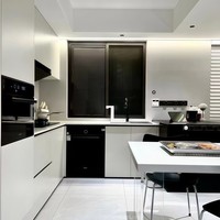 Conception modulaire, unités d'appareils électroménagers intégrées, armoire de cuisine intelligente haut de gamme sur mesure pour maison moderne