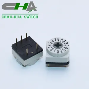 CHA RA سلسلة RAMDR-16C 16 نقطة مفتاح دوار 10x10mm مفتاح دوار 16 موقع