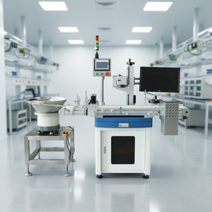 Máquina de Codificación Láser UV para Tapas de Plástico, con Lectura Automática, Rechazo NG y Trazabilidad, para Códigos de Matriz de Datos GS1 en Tapas de Botellas - Product Image 1