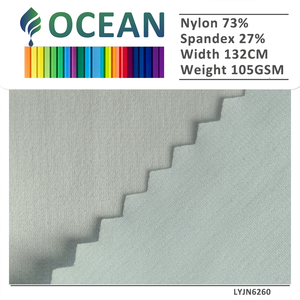 65% Nylon 35% Spandex 40G Tissu en tricot côtelé vertical de haut calibre 115GSM Interlock ultra-extensible pour soutiens-gorge - Product Image 2