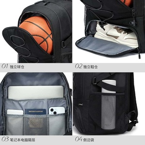 Sac à dos décontracté unisexe en nylon 20-57L, imperméable, souple, avec sangle détachable pour usage quotidien et sport - Product Image 6