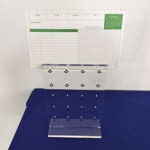20 anillos de escritorio, soporte de exhibición de etiquetas de identificación de mascotas de acrílico transparente, estante de exhibición de etiquetas de perro acrílico para tienda de mascotas - Product Image 1