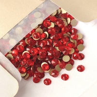 Strass en verre rouge exotiques, YANRUO Siam, vêtements de danse