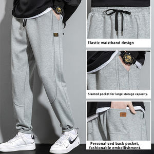 Pantalon de Sport Décontracté en Pur Coton Nouveau Modèle Homme, Grossiste OEM, Pantalon <span class=keywords><strong>Jogging</strong></span> Épais Surdimensionné avec Conception de Logo Personnalisé - Product Image 2