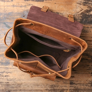 Crazy Horse sac à dos en <span class=keywords><strong>cuir</strong></span> hommes Vintage voyage <span class=keywords><strong>cartable</strong></span> sacs collège <span class=keywords><strong>cartable</strong></span> grande capacité sac à dos pochette d'ordinateur Leathfocus - Product Image 5