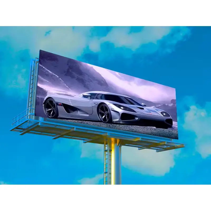 Natie Ster Buiten Gemonteerde Muur Led Display Paneel Gouden Draad Grote Vaste Installatie Led Billboard Digitale Poster Buitenweg