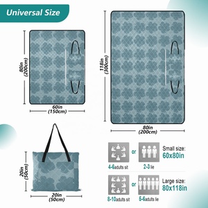 60X80in Washable Travel <b>Beach</b> <b>Blanket</b> Camping Mat Picnic <b>Blanket</b> Custom Hawaii Hibiscus Travel Foldable Outdoor Handbag - Product Image 3