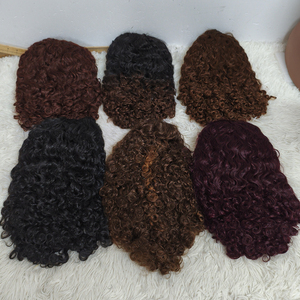 Promotion 45$ Letsfly Perruques frontales en dentelle 13x4 en cheveux humains naturels bouclés birmans 14 16 pouces Vente en gros d'usine 33 # - Product Image 5