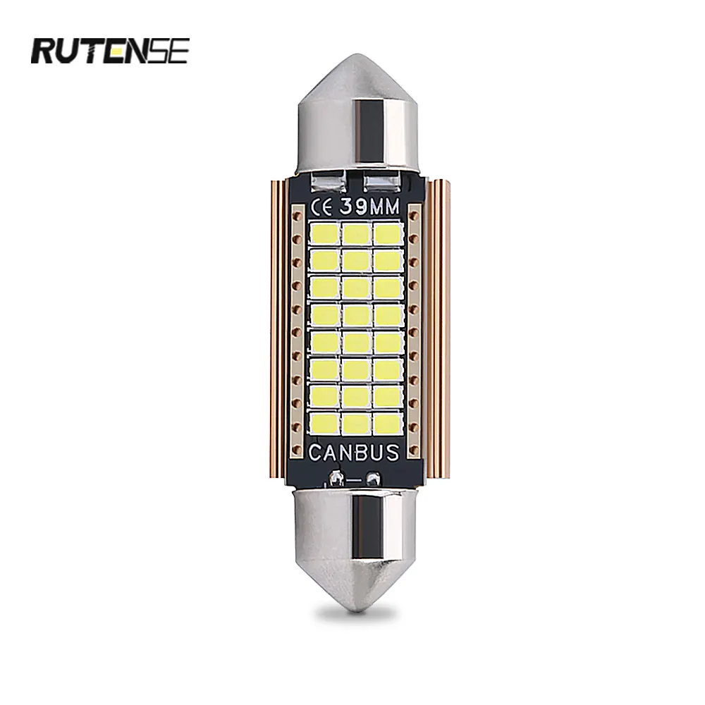 Rutense Auto Led Richtingaanwijzer Festoen Licht Canbus 31Mm 39Mm T10 Strobe Flash Auto Licht 12V 24V Auto Led-lampen