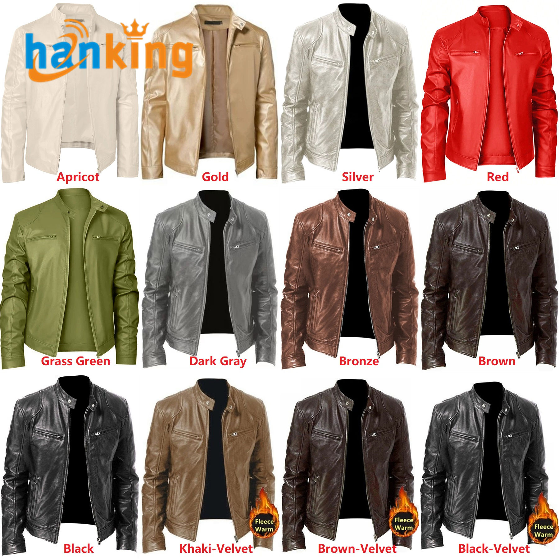 Apricot/Gold/Silver/Red/Grass Green/Dark Gray/Bronze/Brown ect