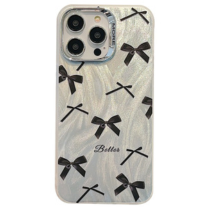 Custodia per telefono IMD Korea rosa carina papillon per <span class=keywords><strong>iPhone</strong></span> 15 14 13 12 <span class=keywords><strong>11</strong></span> <span class=keywords><strong>Pro</strong></span> Max elegante <span class=keywords><strong>Cover</strong></span> posteriore in <span class=keywords><strong>Silicone</strong></span> - Product Image 5