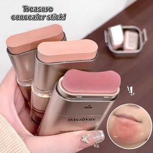 Bâton correcteur double embout SHAQINUO en velours avec pinceau intégré, 4 teintes, <span class=keywords><strong>couvrance</strong></span> totale, longue tenue, fini mat naturel pour le visage - Product Image 1