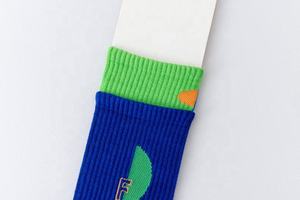 Wholesale Custom Logo Terry Sport <b>Socks</b> OEM Cushion Crew Length Fashion Design Street Hiphop Trendy Double Cuff Body Logo - Product Image 6