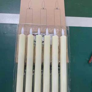 Flameless Flickering <strong>White</strong>/Ivory 3D Wick Dripping LED <strong>Taper</strong> <strong>Candles</strong> with Remote Timer Battery Operated for Home Decor - Product Image 3