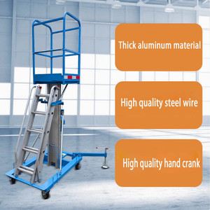 Plataforma de <span class=keywords><strong>escalada</strong></span> con manivela, elevador específico de almacén, vehículo de operación, escalera de plataforma de <span class=keywords><strong>escalada</strong></span> manual - Product Image 2