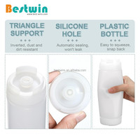 Botol Plastik PE Tekan untuk Saus FIFO, Kecap, Mayones, Sirup, Restoran Cepat Saji, Kafe, Dapur