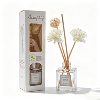 Diffuseur de parfum à bâtonnets en fibre de roseau, fleurs séchées longue durée, huile essentielle, pour promotion d'entreprise, cadeau de mariage, décoration intérieure