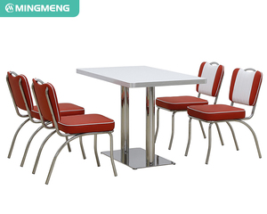 Mobili moderni caffè quadrati comodi tavoli <span class=keywords><strong>ristorante</strong></span> sedie stand PU posti a sedere in legno massiccio set da pranzo ristoranti - Product Image 6