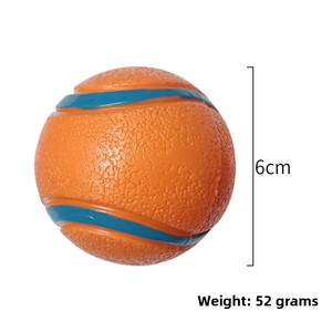 Cane a forma di palla elastico resistente ai morsi squittio giocattolo sollievo per il piacere di sé per la noia pallina da Tennis interattivo per animali domestici - Product Image 5