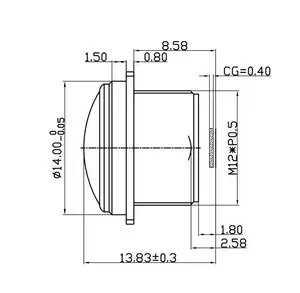 Manufacturer Ip67 Waterproof Lens Ov2640 180 Degree 200 220 235 Degree M12 Fisheye Vr Lens 1/3" 1/4"panoramic Lens For Vehicle