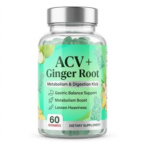 ผู้ผลิตอาหารเสริมสำหรับผู้ใหญ่ วิตามินกัมมี่รากขิง <span class=keywords><strong>ACV</strong></span> สูตร OEM ปริมาณสั่งซื้อขั้นต่ำน้อย ช่วยเรื่องการเผาผลาญและการย่อยอาหาร ปราศจากกลูเตน เหมาะสำหรับผู้ทานมังสวิรัติ - Product Image 1