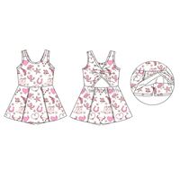 Meilleur prix été sans manches enfants filles robe Tennis Yoga Golf robe entraînement costume personnalisé imprimé vêtements
