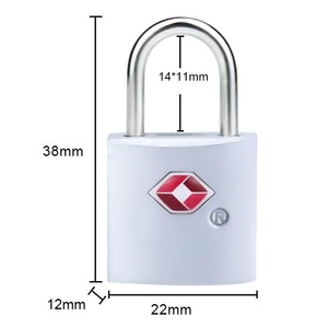 <span class=keywords><strong>Petit</strong></span> <span class=keywords><strong>cadenas</strong></span> TSA 385 Kamal en alliage de zinc, corps carré, double levier, <span class=keywords><strong>cadenas</strong></span> de sécurité avec clé maîtresse pour bagages de voyage - Product Image 6