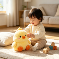 Peluche de poulet jaune personnalisée ODM OEM, adorable animal en peluche de canard pour bébé, jouet promotionnel doux pour enfants, cadeau décoratif