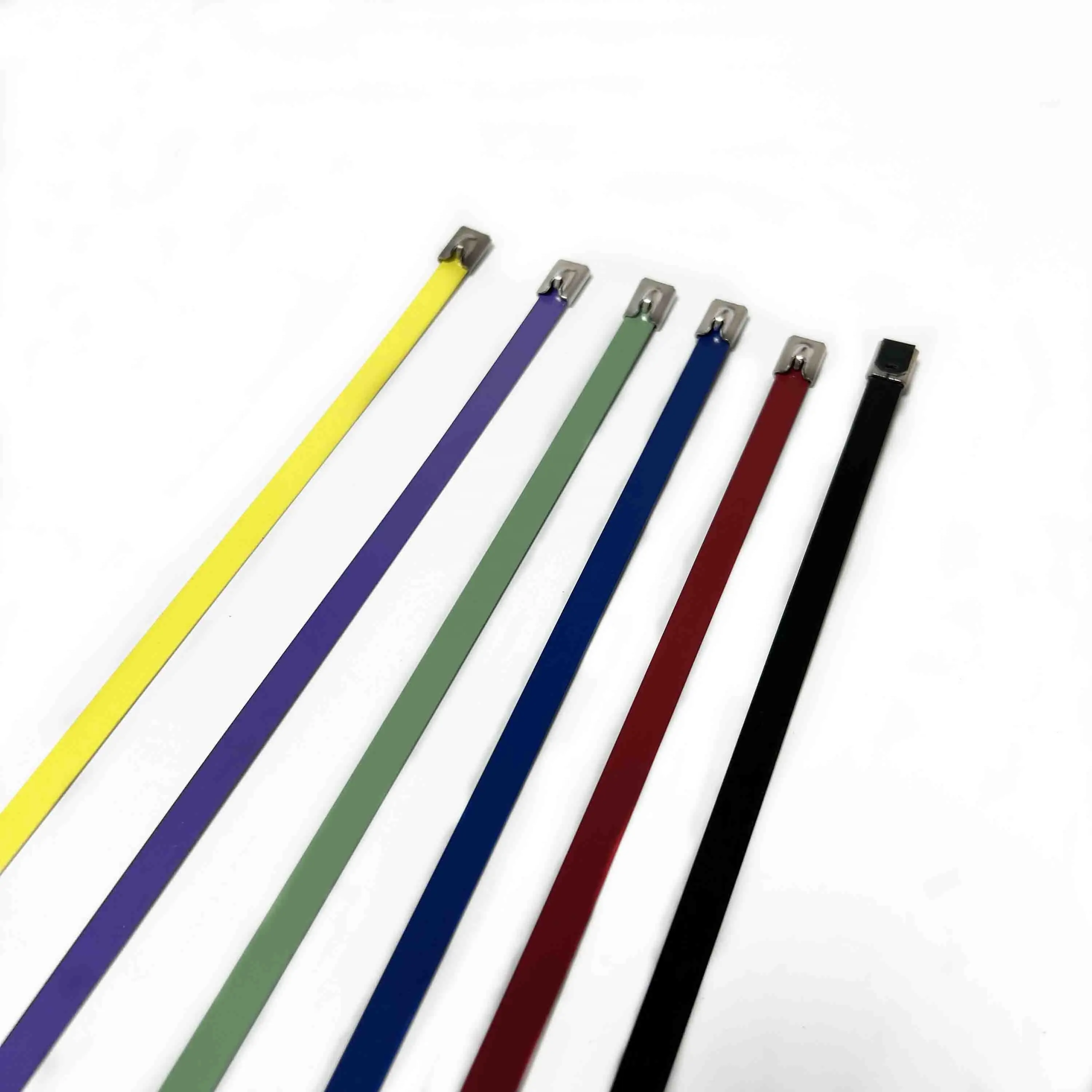 Tùy chỉnh chứng nhận nhựa Epoxy phun màu quan hệ cáp 201/304/316 thép không gỉ cáp kim loại Tie