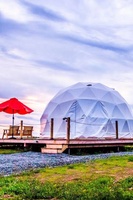 Tente igloo de 8m de diamètre, dôme géométrique en acier, tente de camping, hôtel, maison de luxe, glamping, dôme rond