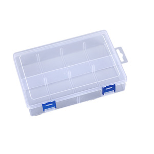 Transparent 8-Compartment Plastic Storage <b>Box</b> With Double Buckles <b>For</b> Fishing Tackle Hardware Tools Parts Accessories - Product Image 5