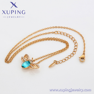 Collar A00770967 Xuping Jewelry con Colgante de Mariquita de Siete Estrellas, Diseño Creativo, Clásico y Lindo, Cristal Azul, 18K - Product Image 6