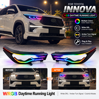 Feux de jour LED WRGB améliorés avec clignotants ambre DRL, accessoires d'éclairage automobile pour Toyota Innova