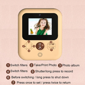 Imprimante photo instantanée pour enfants de 3 à 6 ans, écran 2,4 pouces, 1080P CMOS, MicroSD, modèle A7, adorable caméra d'impression pour enfants. - Product Image 6