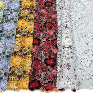 Tela de Encaje Soluble en Agua para Vestidos de Novia, con Cristales, <span class=keywords><strong>Guipur</strong></span>, Cordón, Alta Densidad de Cristales, Encaje Africano - Product Image 5