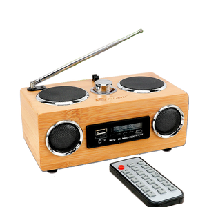 Bằng Gỗ Tre Ngoài Trời Nhà Loa Có Thể Sạc Lại Bluetooth Bt Di Động Không Dây Loud Loa Hộp Âm Thanh Với FM Đài Phát Thanh Tre Thủ Công - Product Image 1