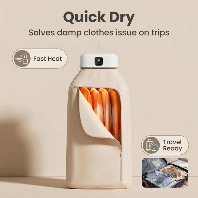 Wholesale Folding Portable Electric Clothes Dryer Travel Smart Compact Clothes Dryer Customized Home Mini Clothes Dryer