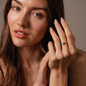 Anillo <span class=keywords><strong>de</strong></span> Piedra <span class=keywords><strong>de</strong></span> Nacimiento Personalizado, Anillo <span class=keywords><strong>de</strong></span> Acero Inoxidable Impermeable con Doble Gema, Joyería <span class=keywords><strong>de</strong></span> Promesa Personalizada para Mujer, Regalo - Product Image 2
