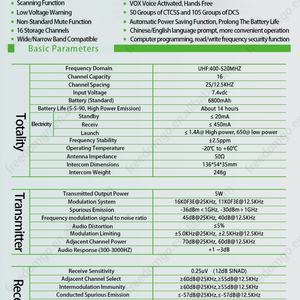 วิทยุสื่อสาร Wanneton 6700-1 ระดับมืออาชีพ รองรับ FM มาตรฐาน IPX6 กำลังส่ง 8 วัตต์ คลื่นความถี่ UHF กำลังส่งสูง ไร้สาย แบบสองทาง สำหรับพอร์ต Type-C พร้อมฟังก์ชันสแกน - Product Image 5