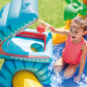 <span class=keywords><strong>Piscine</strong></span> gonflable carrée <span class=keywords><strong>Intex</strong></span> 57444 Volcan Dinosaure avec <span class=keywords><strong>toboggan</strong></span> et pulvérisation d'eau pour enfants, durable, en PVC, pour l'extérieur - Product Image 3