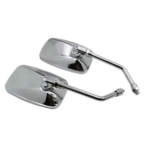 Motorcycle Mirror Chrome Plastic Rearview Mirror For Motorcycle CA-250 Square Shaped Handlebar Side Mirror Motor