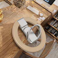 ATB-Support magnétique ultra-fin givré pour téléphone portable, sangle pliable avec anneau pour téléphone portable