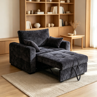 Canapé-lit en tissu multifonctionnel moderne avec sièges simples, doubles et triples pour les petits appartements, les salons, les hôtels, les hôpitaux