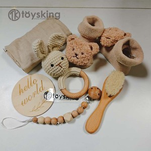 <span class=keywords><strong>Ensemble</strong></span> cadeau de baptême unisexe pour bébé, tenue de baptême pour garçon et fille, cérémonie en 6 pièces, souvenir nouveau-né couleur neutre - Product Image 1