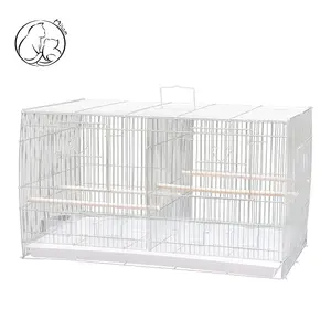 Misam Wholesale White Color Large Foldable Parrot Breeding Metal Wire Birdcage With Partition