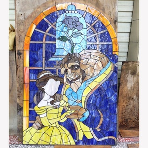 Vitrail sur mesure à structure solide, double face, fait main, style européen, épaisseur 5 mm, durable, motif cathédrale, garantie 2 ans - Product Image 5