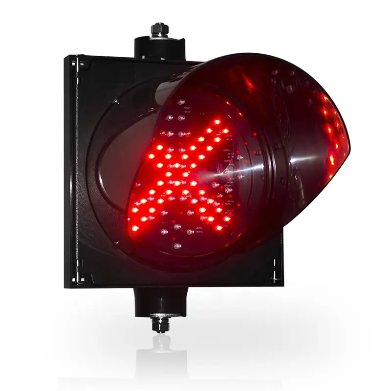 Lampu sinyal lalu lintas 2 In 1 warna merah hijau 200mm kecerahan tinggi