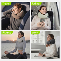 Oreillers cervicaux en mousse à mémoire de forme pour les voyages en avion et en voiture Conception ergonomique compacte Oreiller de voyage pour le cou d'escargot