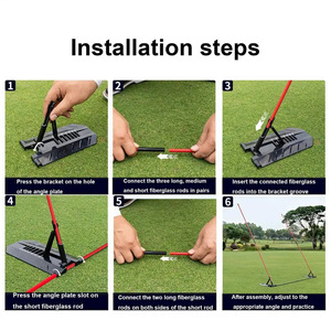 Entraîneur de swing et de putting de golf avec indicateur de direction et correcteur de posture à angle réglable - Product Image 3